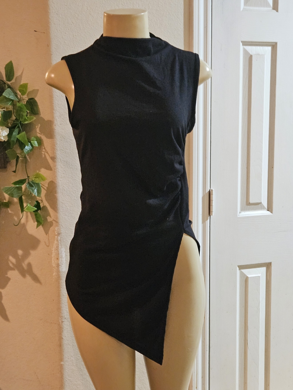 Fashion Nova Black Ribbed Sleeveless Harmony Top